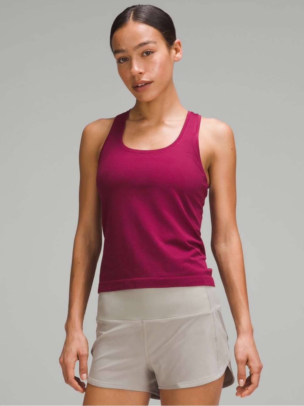 Lululemon Swiftly Tech Tank Race Length Racerback Berry Size 12 Gym Running